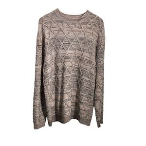 LaVane Vintage 1980's Multi-Color Pastel Argyle Knit Crewneck Sweater Size XL